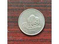 1/4 dolar american 2005 D - Kansas UNC