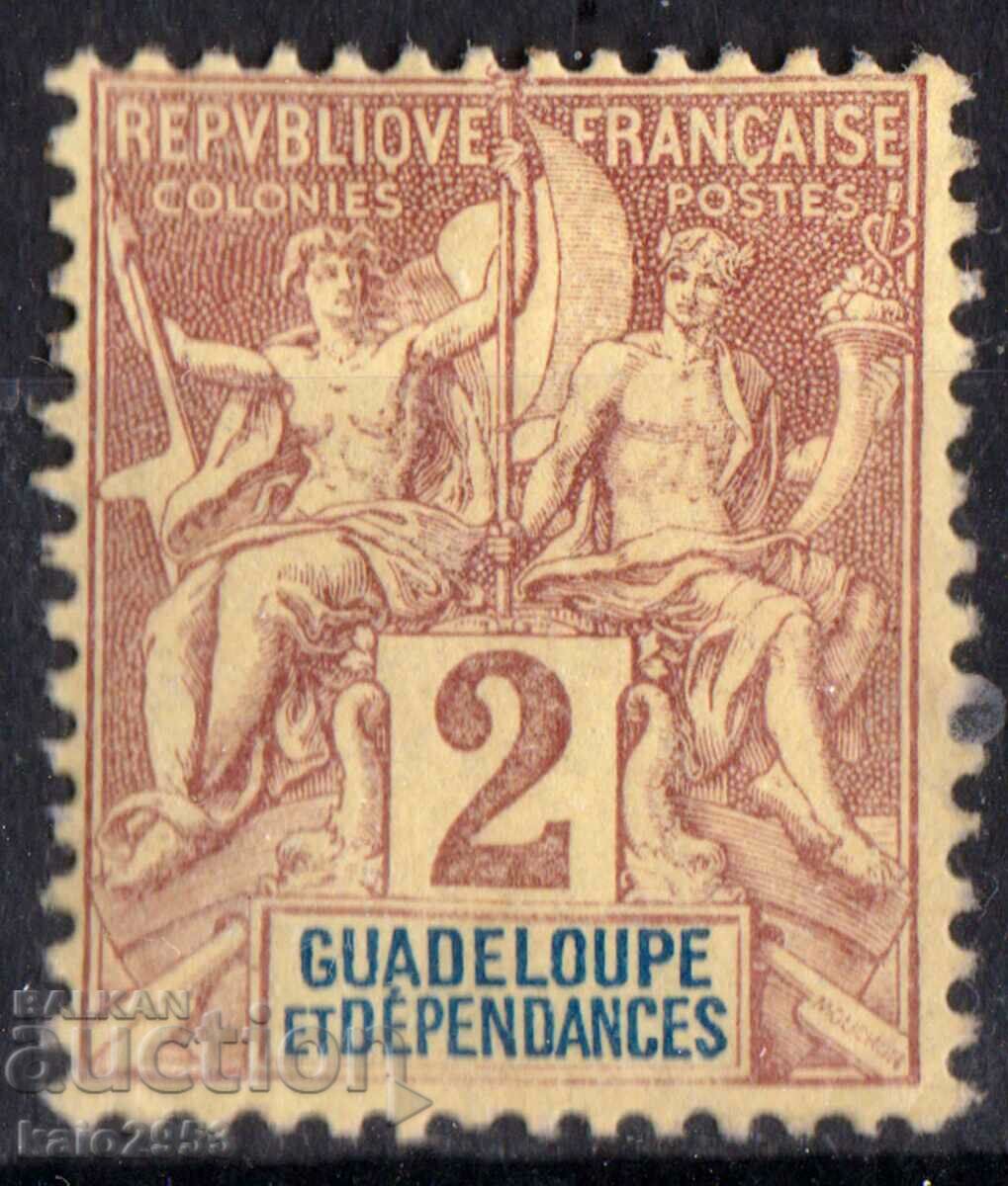 Franse/Guadeloupe-1892-Regular-Colonial Allegory,MLH