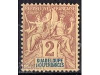 Franse/Guadeloupe-1892-Regular-Colonial Alegory,MLH