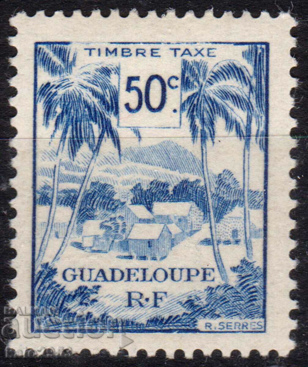Franse/Guadeloupe-1947-Pentru plată suplimentară-Palms, MLH