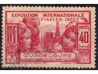 Franse/Guadeloupe-1937-Световно изложение Париж,клеймо