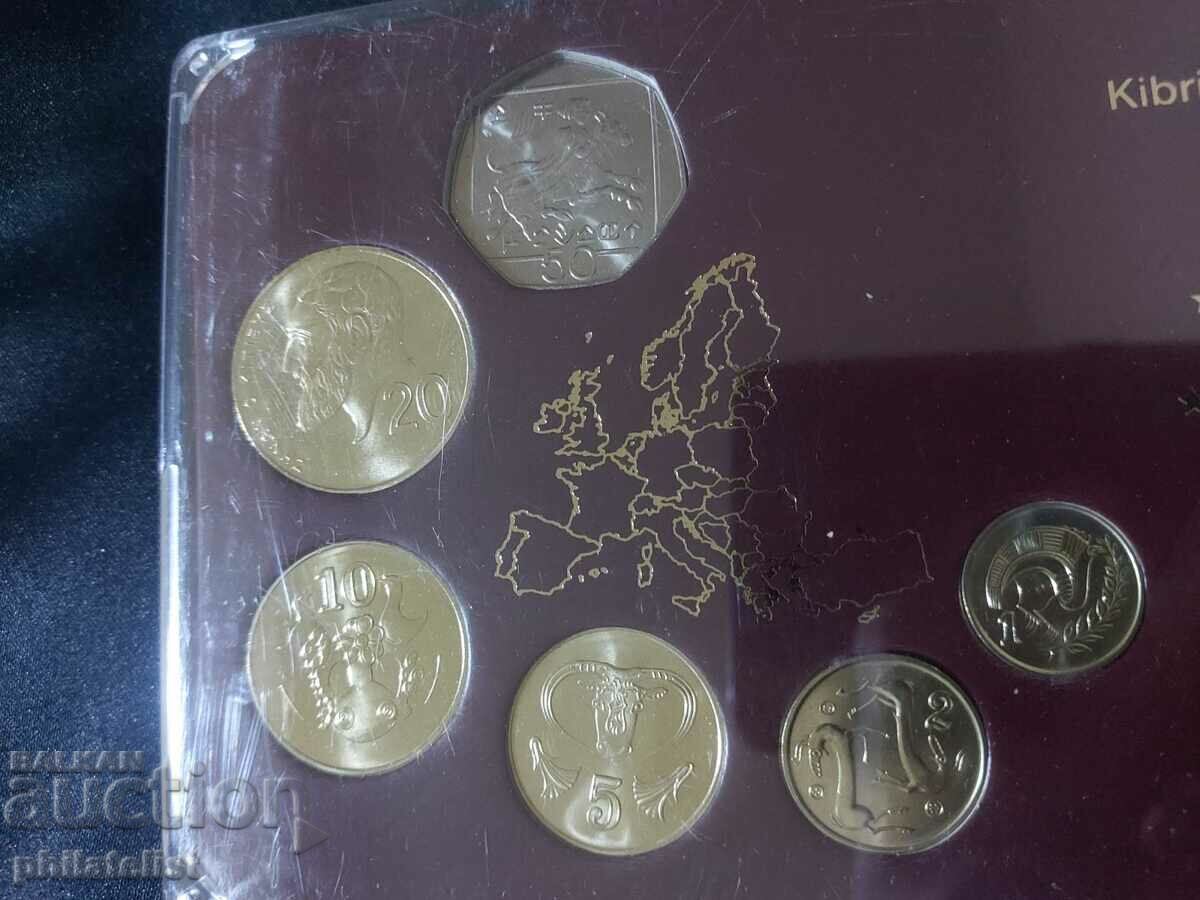 Complete set - Cyprus 2001-2003, 6 coins + medal with price 23.00 BGN | € 11.76