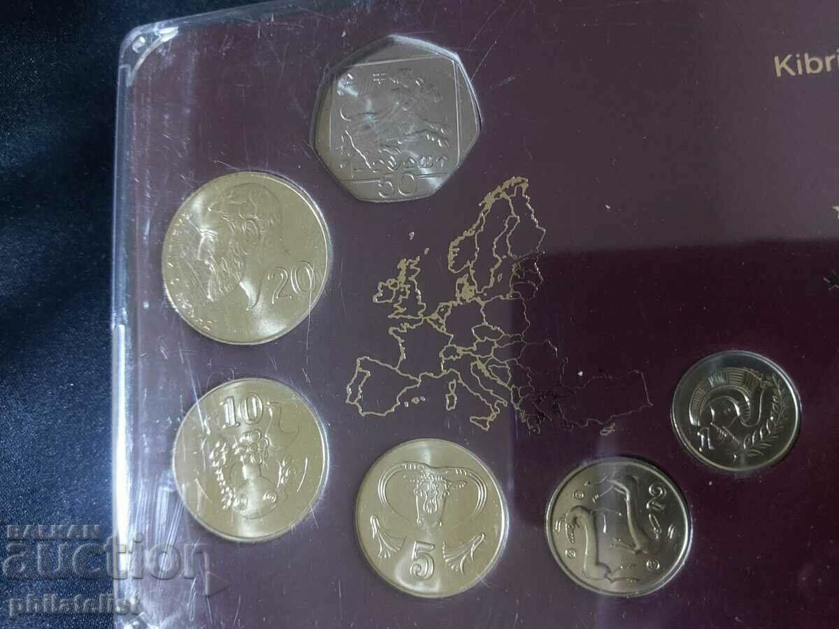 Complete set - Cyprus 2001-2003, 6 coins + medal with price 23.00 BGN | € 11.76