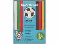 Program fotbal Bulgaria-Germania 1989 GFR