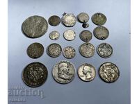 Lot of 18 silver coins and one Princely Medal