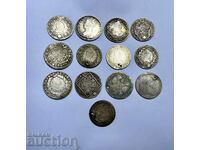 Lot de 13 monede de argint monede europene
