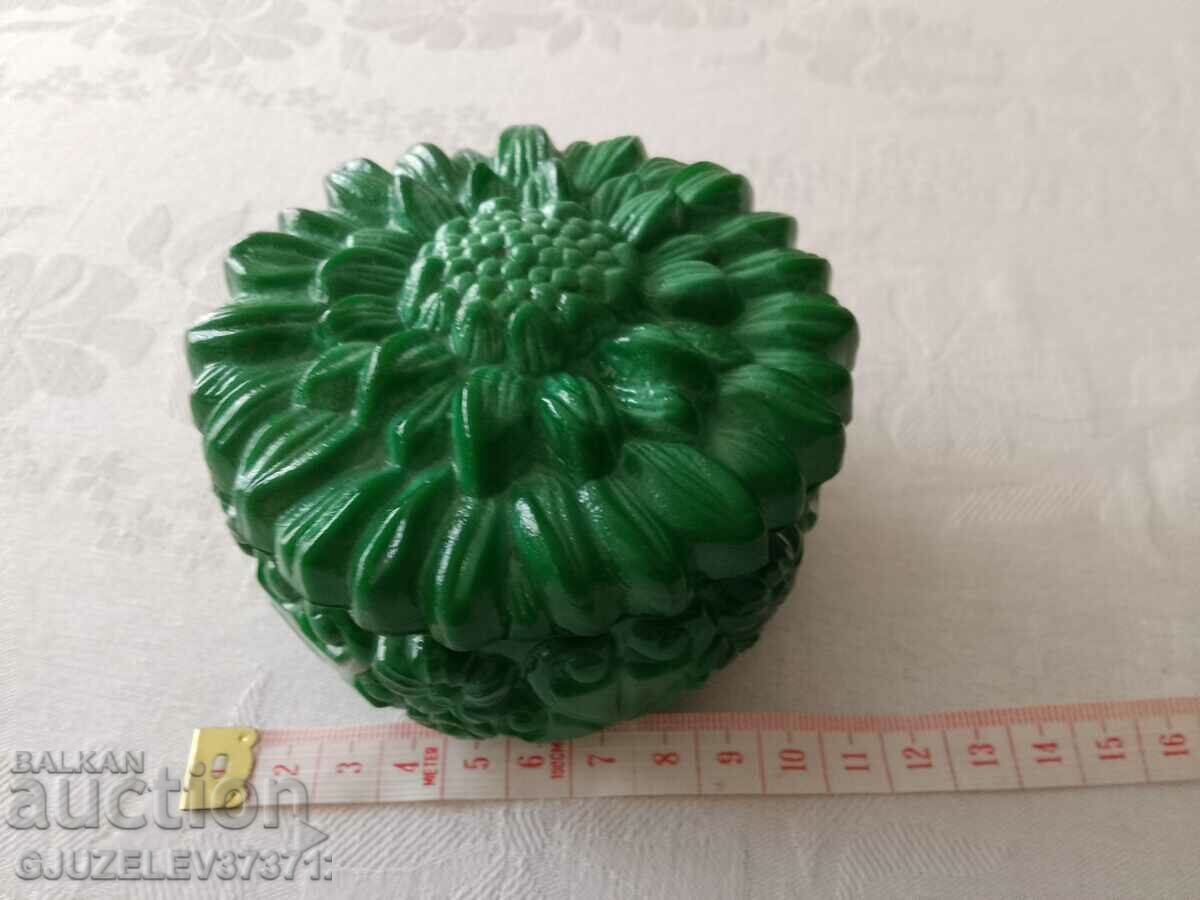 Vintage συλλεκτική μποέμ τσέχικη τέχνη από γυαλί μαλαχίτη Vintage συλλεκτική μποέμ τσέχικη τέχνη από γυαλί μαλαχίτη