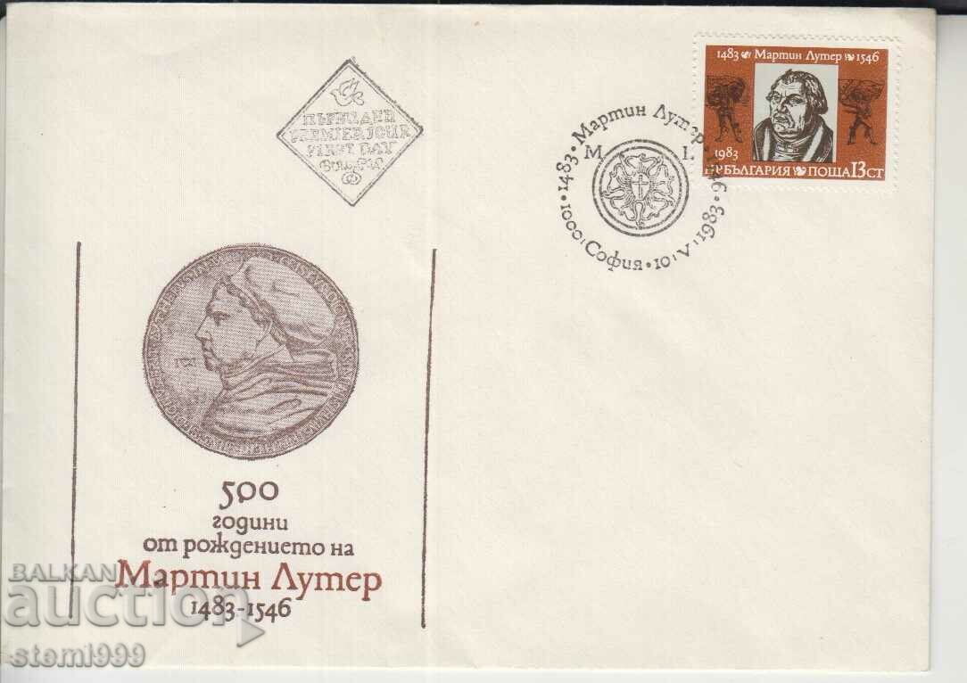 First Day Mailing Envelope FDC Martin Luton