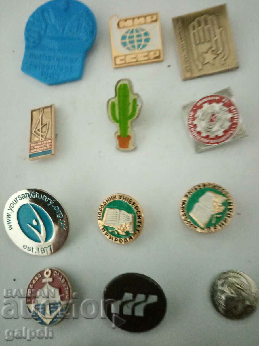 Auction  BADGES - 12 pcs. - BGN 8
