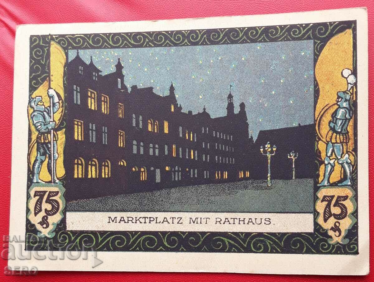 Banknote-Germany-Thuringia-Kahla-75 pfennig 1921