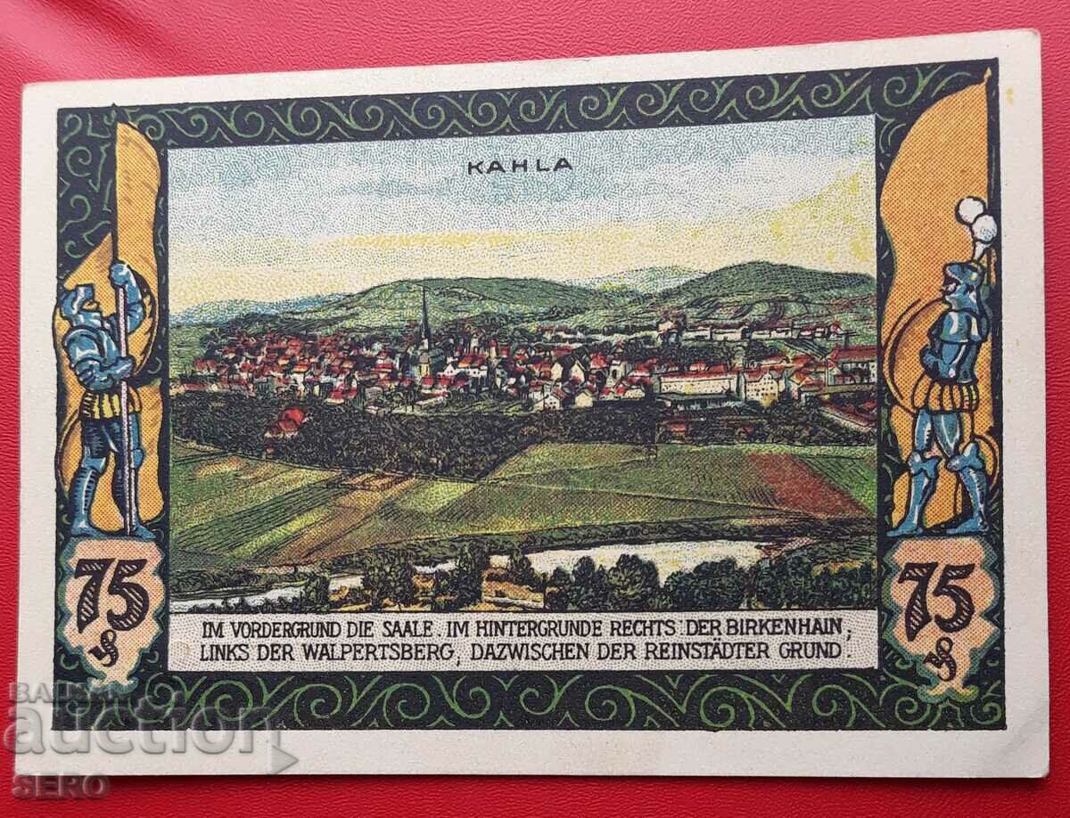 Банкнота-Германия-Тюрингия-Кахла-75 пфенига 1921