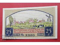 Τραπεζογραμμάτιο-Γερμανία-Σαξονία-Achim-25 pfennig 1921
