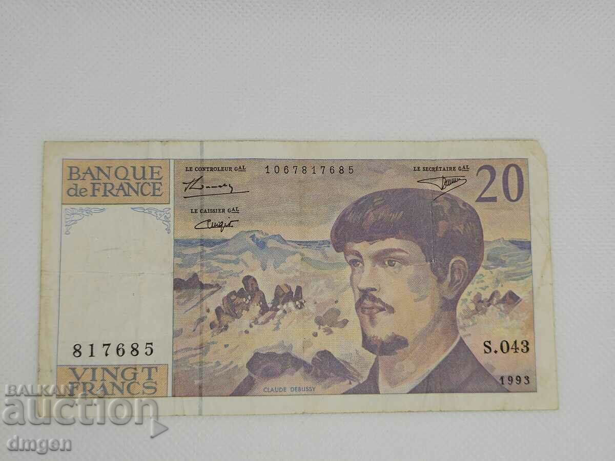 20 φράγκα Γαλλία 1993