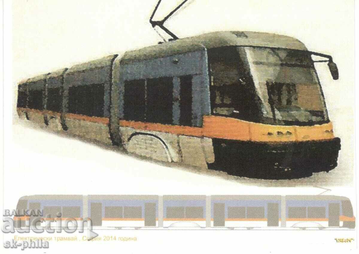 Card vechi - transport - Sofia, Noul tramvai