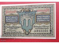 Банкнота-Германия-Бавария-Китцинген-25 пфенига 1921