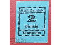 Банкнота-Германия-Бавария-Танхаузен-2 пфенига-едностранна