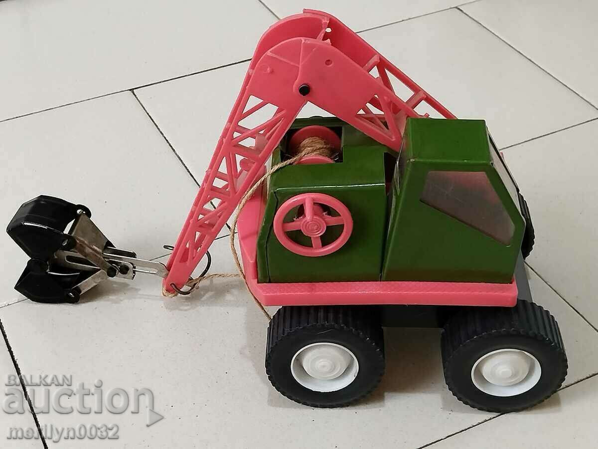 Auction Children's toy excavator metal and plastic 70s NRB Auction Children's toy excavator metal and plastic 70s NRB