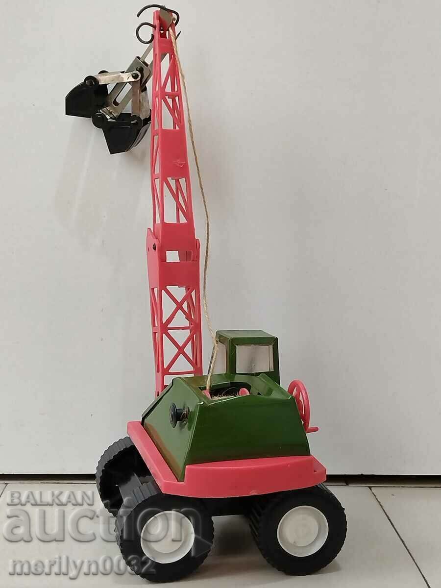 Children's toy excavator metal and plastic 70s NRB - 6 Children's toy excavator metal and plastic 70s NRB - 6