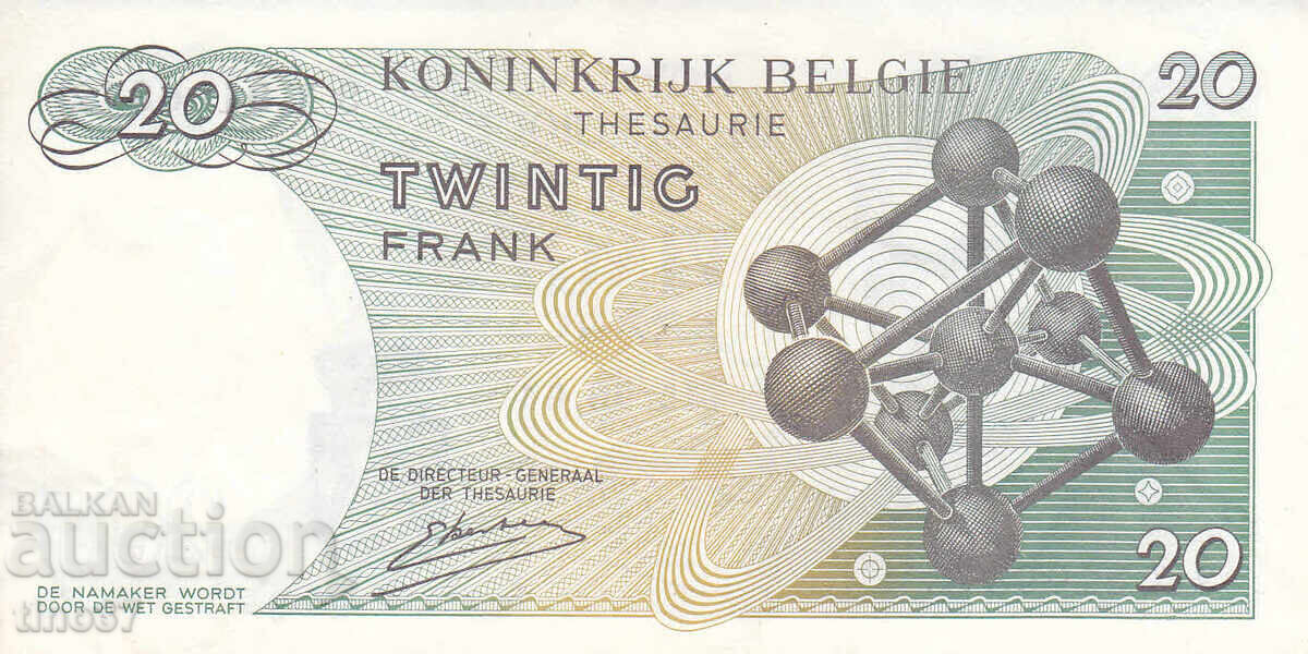 Δημοπρασία tino37- ΒΕΛΓΙΟ - 20 ΦΡΑΓΚΟ - 1964- XF Δημοπρασία tino37- ΒΕΛΓΙΟ - 20 ΦΡΑΓΚΟ - 1964- XF