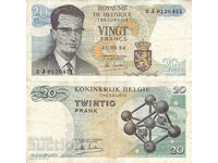 tino37- BELGIA - 20 FRANC - 1964- F+