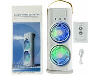 Double spray-fan humidifier cooler air conditioner