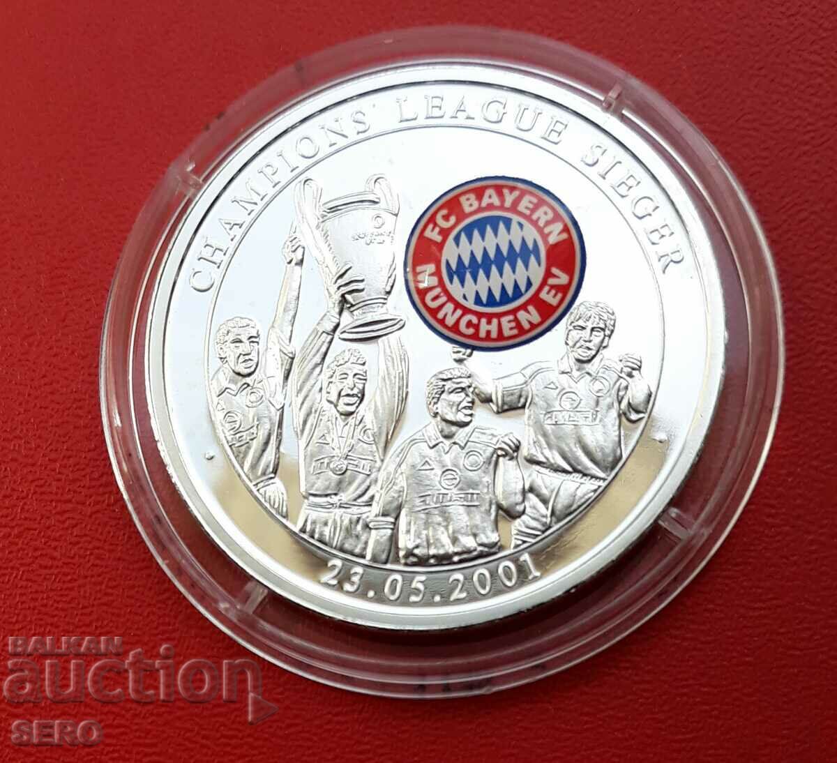 Германия-медал на ФК Байерн Мюнхен-Шампионска лига 2001