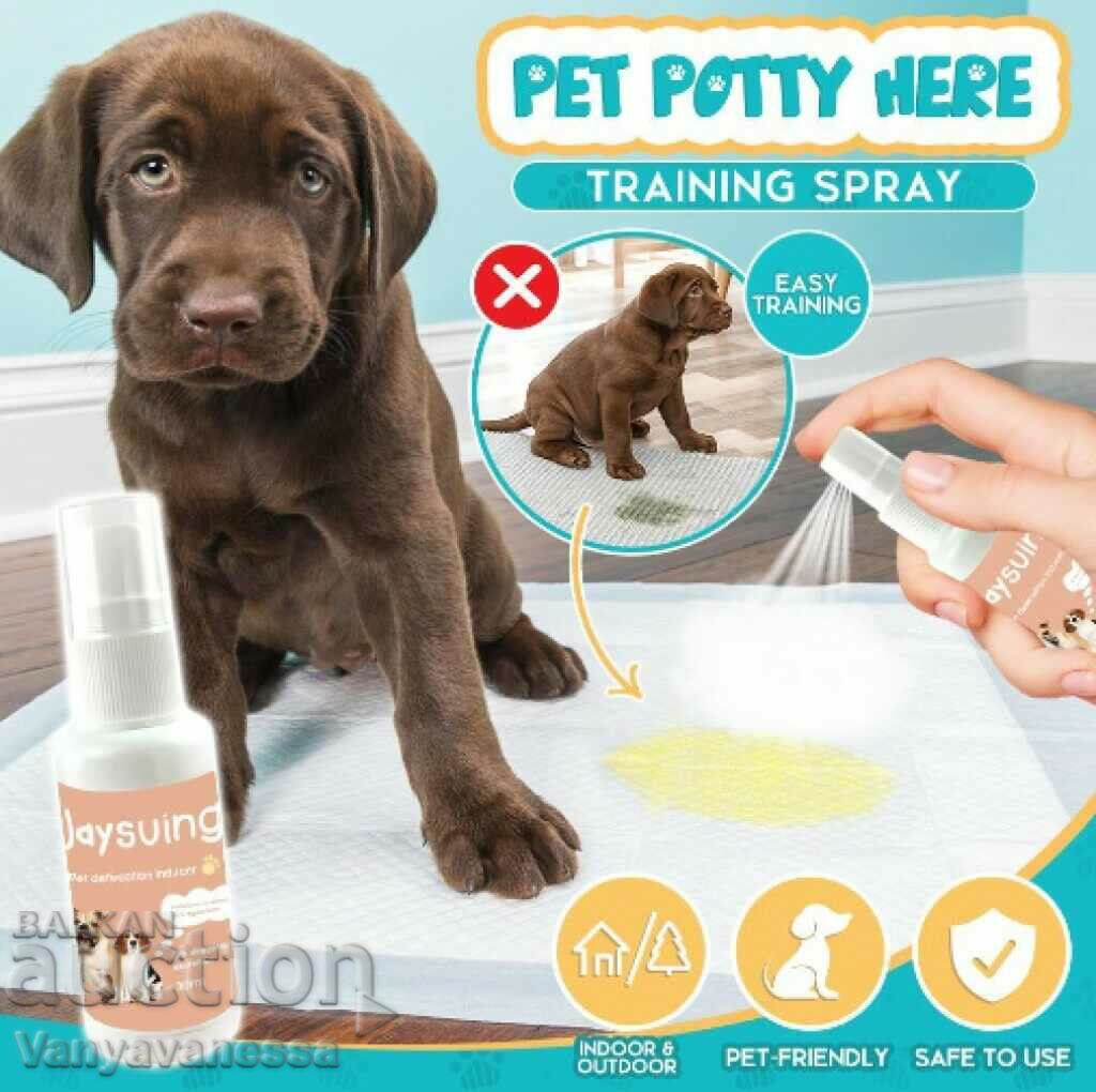 Spray de antrenament pentru olita pentru toaleta animalelor de companie