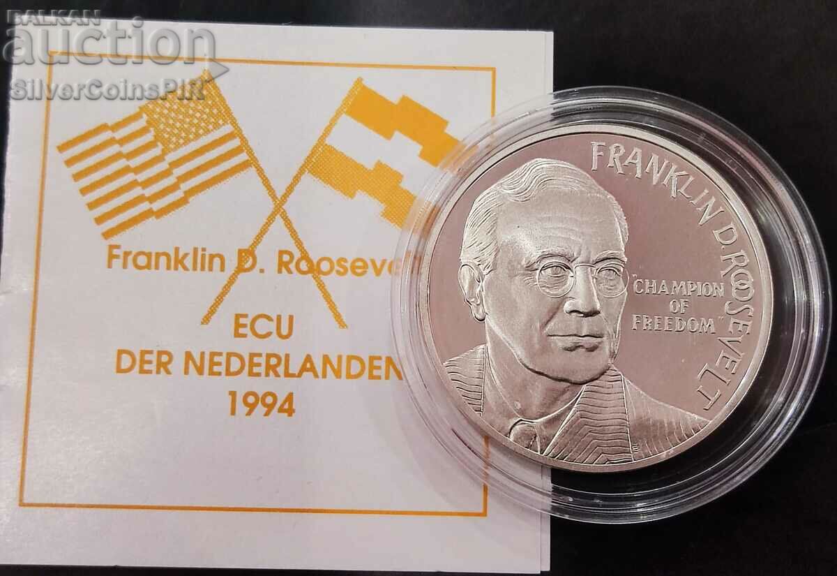 Argint 25 ECU Franklin Roosevelt 1994 Olanda
