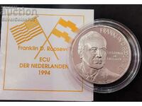 Сребро 25 Екю Франклин Рузвелт 1994 Нидерландия