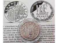 Silver 6.55957 Franc Europe 1999 France