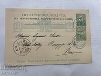 rare postcard Plovdiv exhibition 1892 traveled