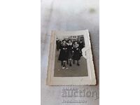 Photo Plovdiv Three young women on a walk 1938