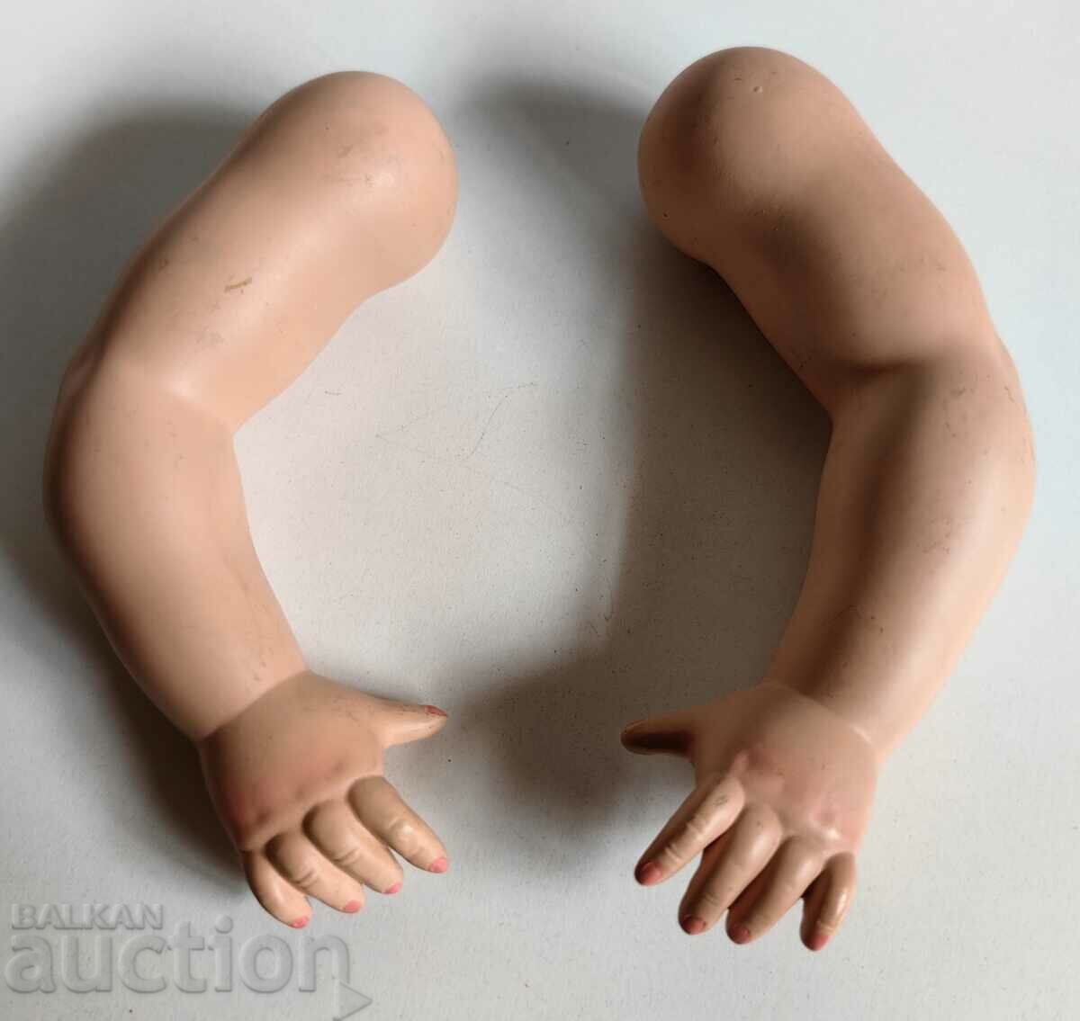 100 YEAR CELLULOID DOLL PARTS HANDS HAND EXCELLENT