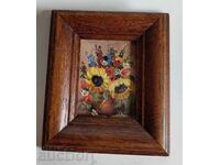 SMALL PAINTING MINIATURE OIL STILL LIFE EXCELLENT