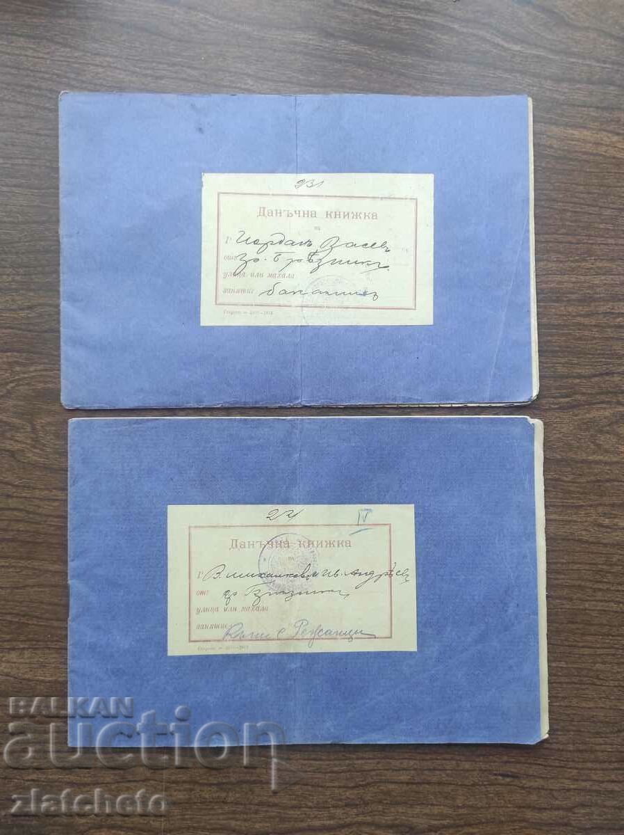 Две стари данъчни книжки от Царство България 1913-1916