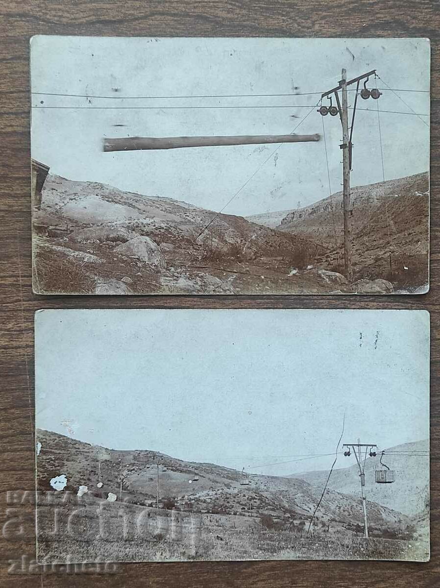 Două fotografii vechi 1918 - Lift de transport