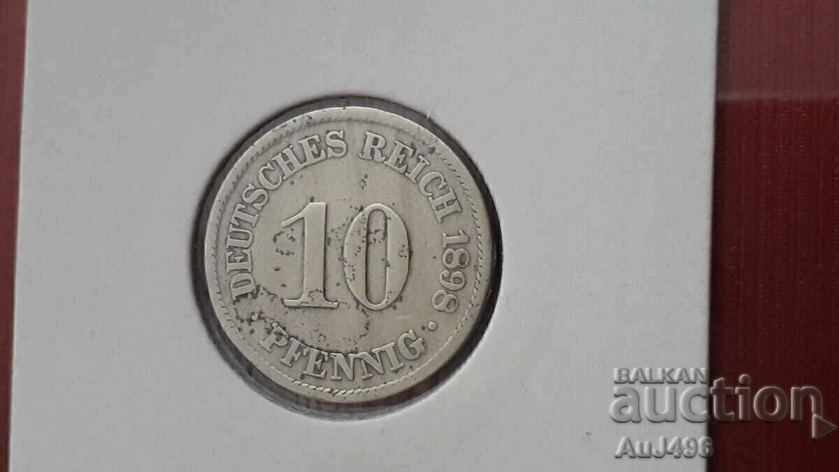 10 pfennig 1898 --- монета с матричен гланц! с цена 2.54 €