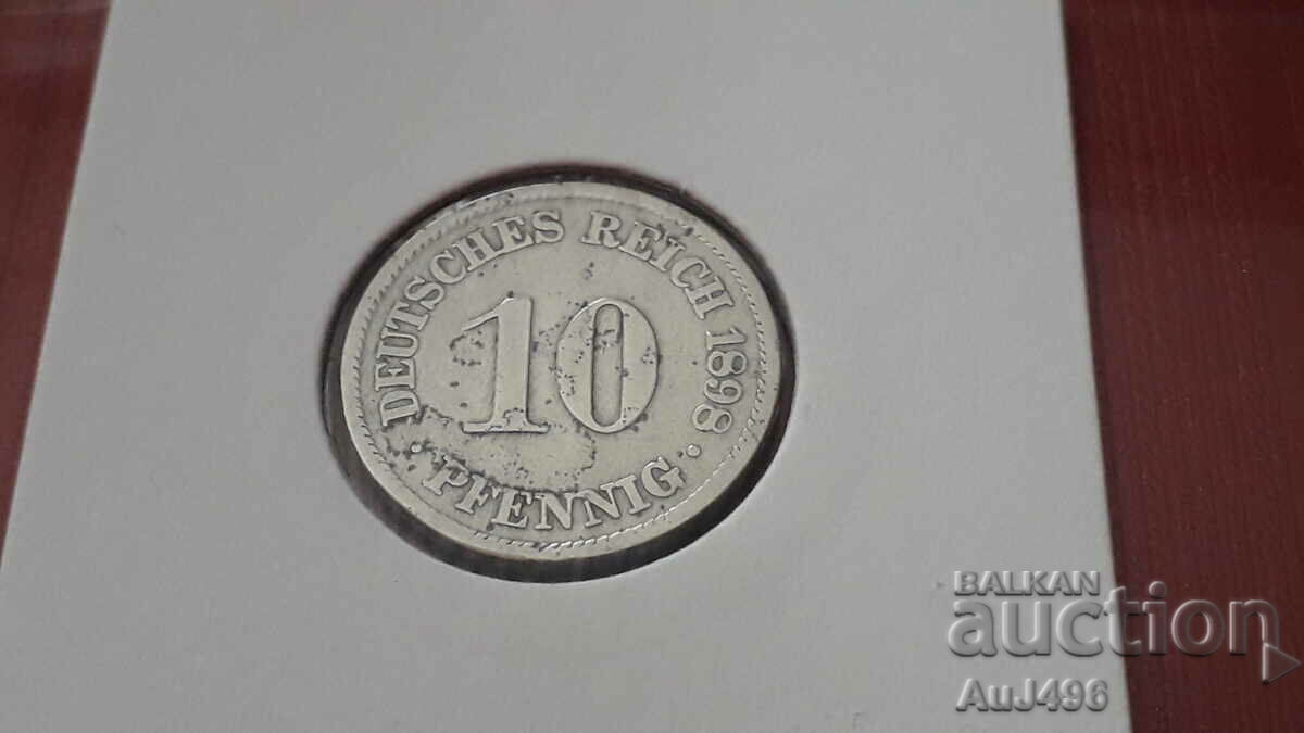 10 pfennig 1898 --- γυαλιστερό νόμισμα μήτρας!