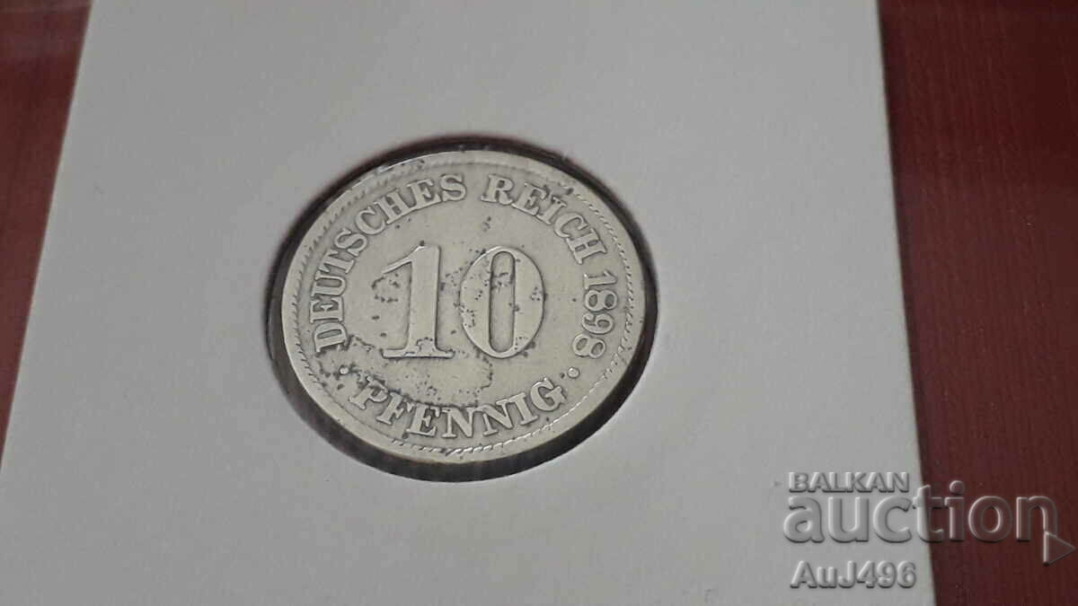 10 pfennig 1898 --- matrix gloss coin!