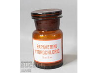 Old Glass Apothecary Bottle Jar Pharmacy HYDROCHLORID