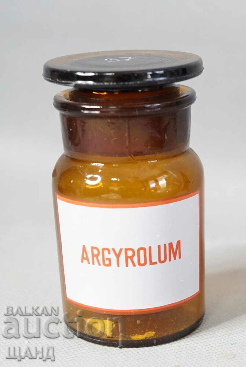 Παλιό Γυάλινο Βάζο Φαρμακείο Φαρμακείο ARGYROLUM