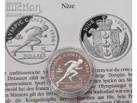 Сребро 5$ Спринт Олимпиада 1996 Острови Ню