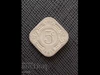 Ολλανδικές Αντίλλες 5 σεντς, 1963