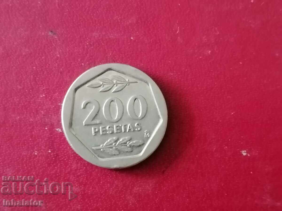 200 pesetas 1986 Spain