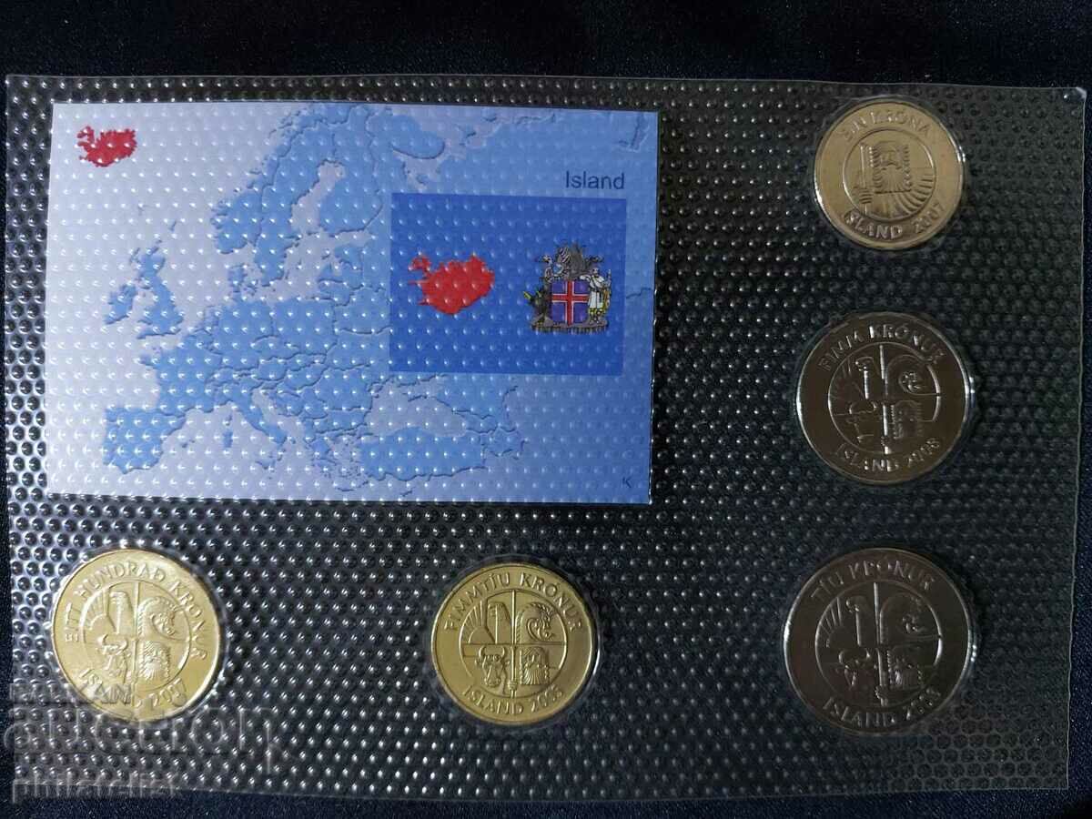 Auction Iceland 2005-2008 - Complete set of 5 coins Auction Iceland 2005-2008 - Complete set of 5 coins