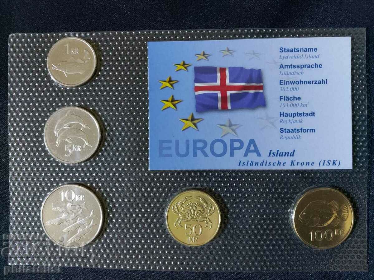 Исландия 2005-2008 - Комплектен сет от 5 монети