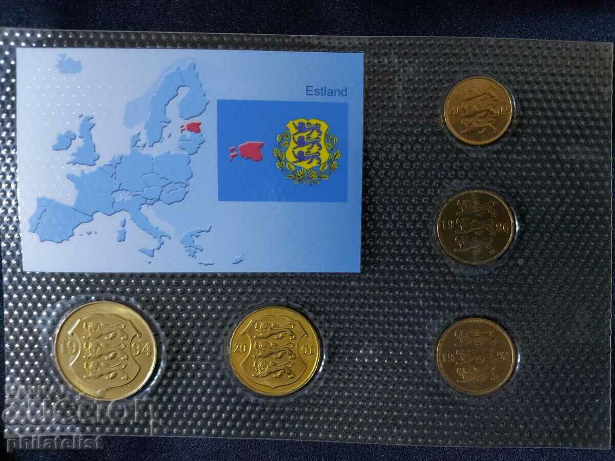 Auction Estonia 1992-2002 - Complete set of 5 coins Auction Estonia 1992-2002 - Complete set of 5 coins