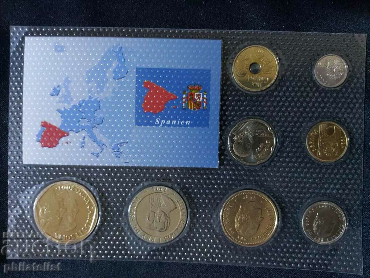 Auction Spain 1991-2001 - Complete set of 8 coins Auction Spain 1991-2001 - Complete set of 8 coins
