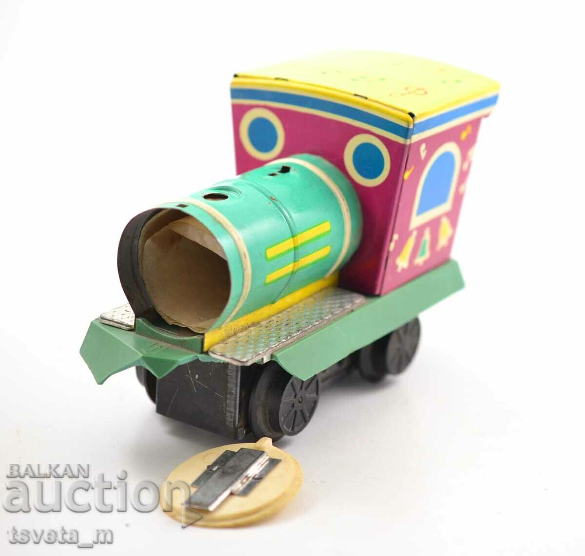 Mechanical tin toy locomotive USSR, soc - 5 Mechanical tin toy locomotive USSR, soc - 5