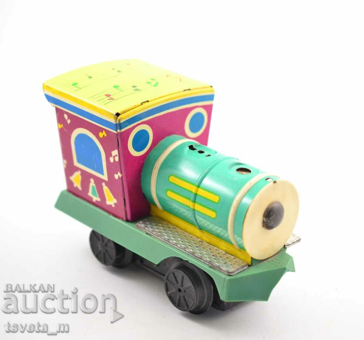 Mechanical tin toy locomotive USSR, soc